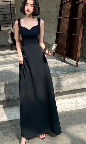 Long black deals prom dress